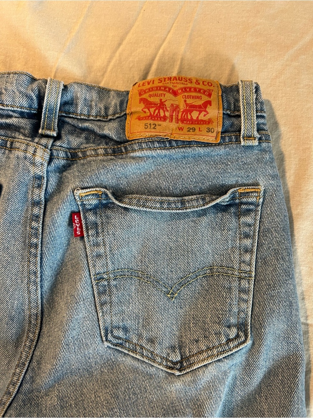 Levi's 512 29x30 Men’s Light Blue Slim Jeans